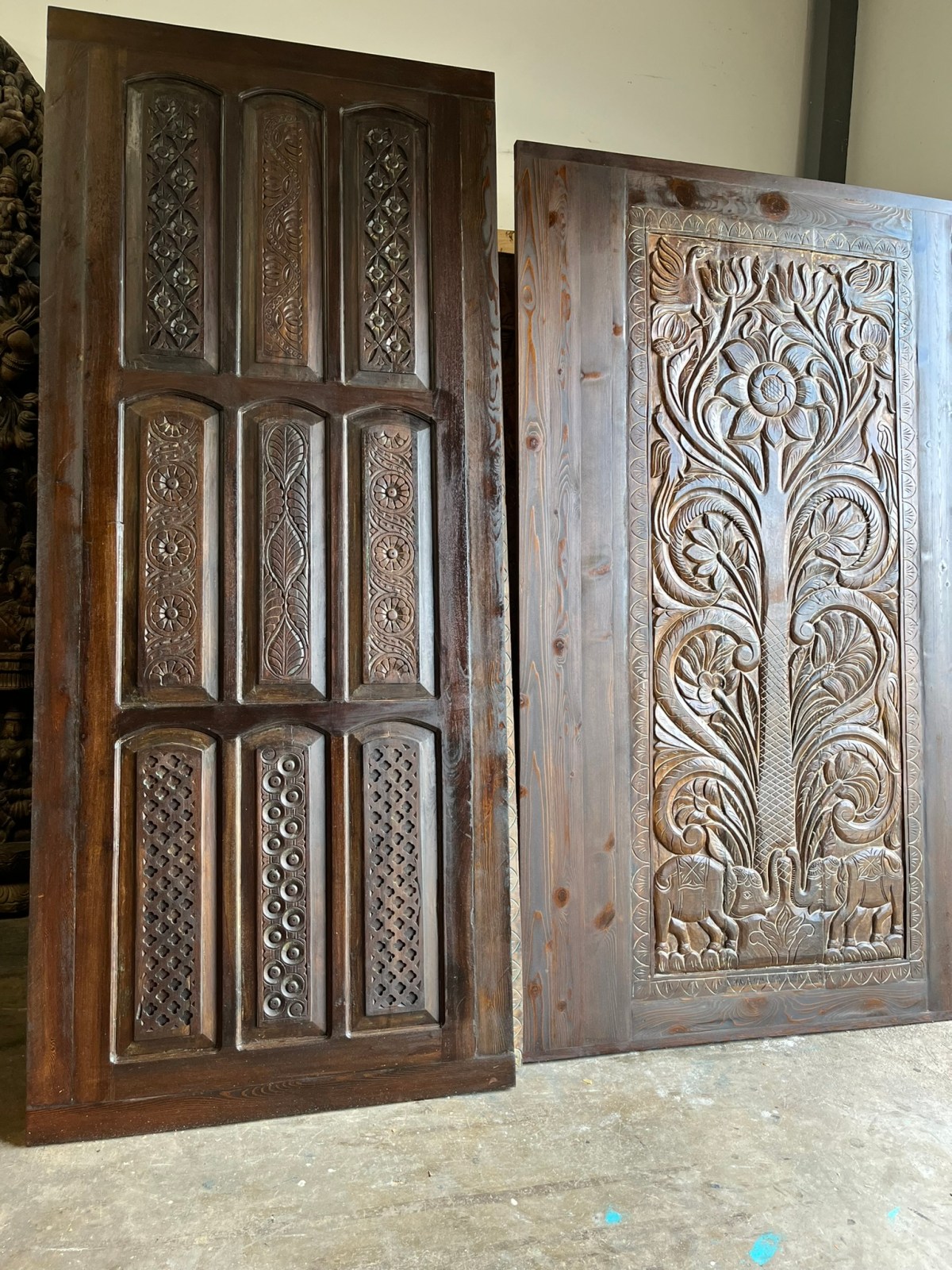 mogul interior custom carved doors