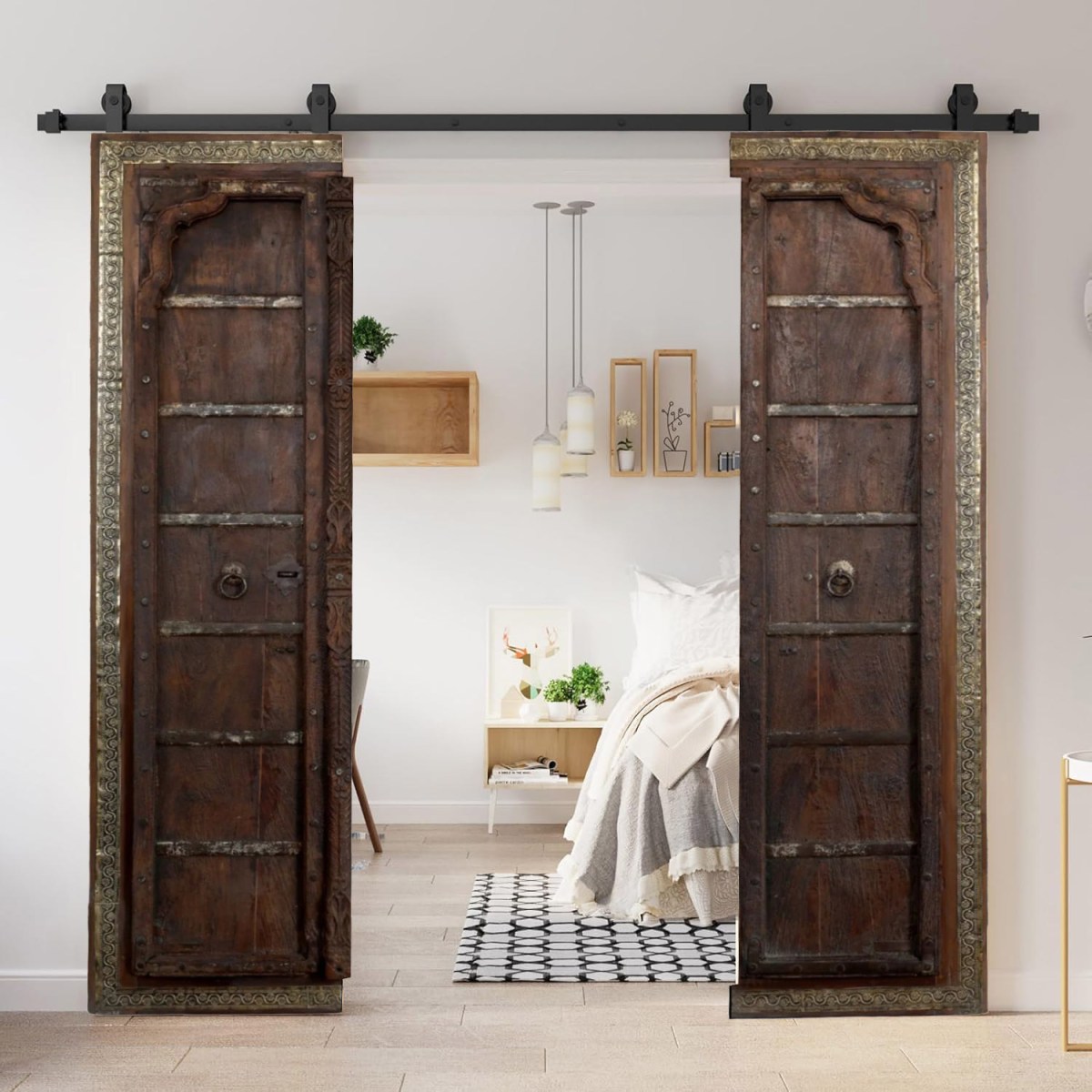 Repurposed Antique Doors in Modern Farmhouse Design