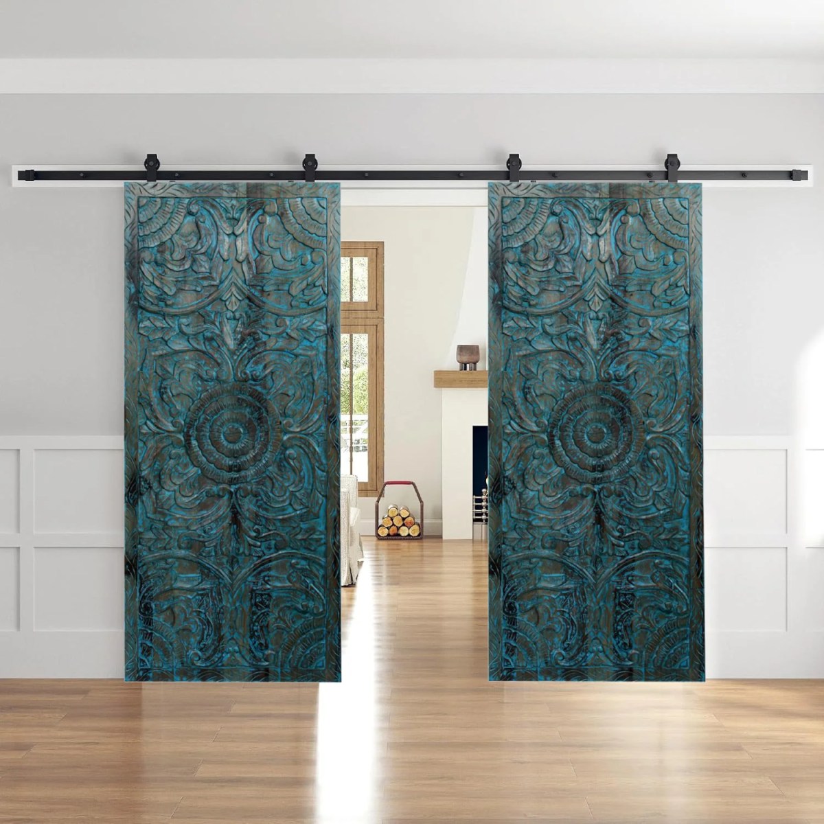 Effortless Guest Room Ideas Featuring Mogul Interior Carved Doors