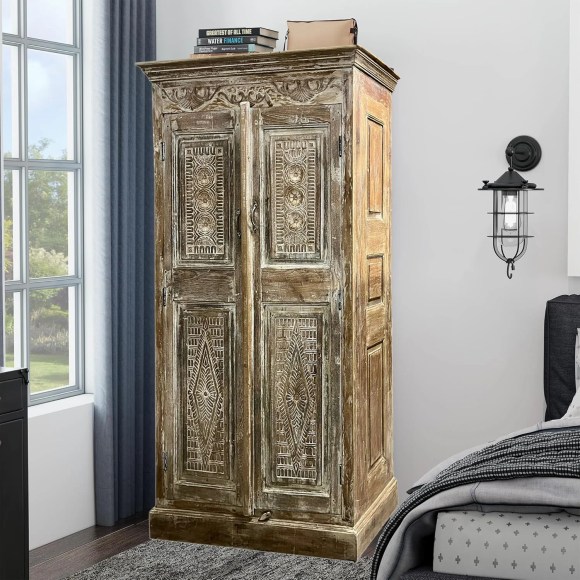 Antique Carved Cabinets & Armoires: Timeless Charm Meets Rustic Elegance