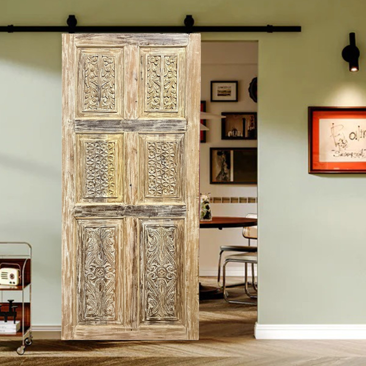 Artisan Carved Barn Doors Rustic Farmhouse Decor