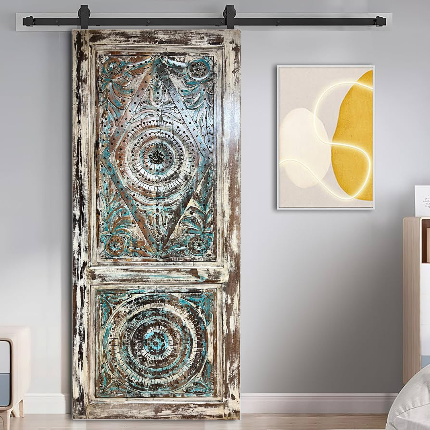Holistic Wellness Interiors with Indian Carved Doors