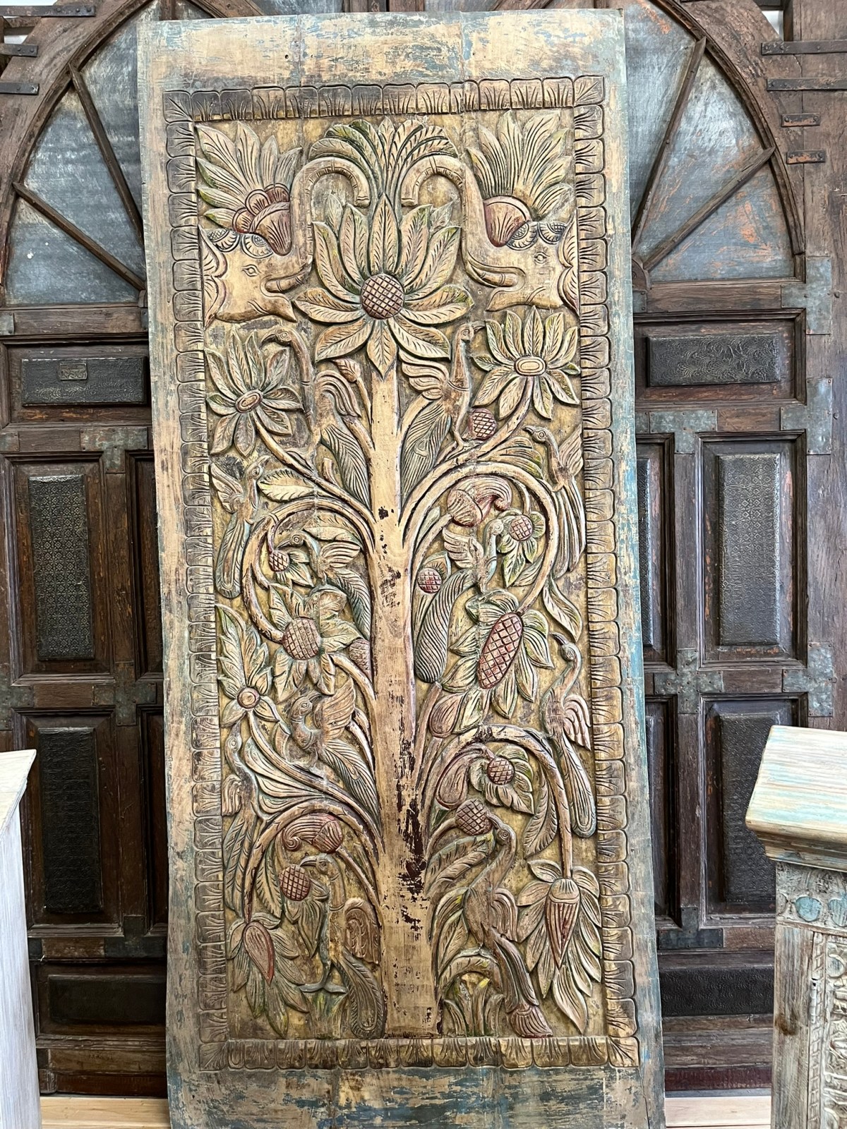 Holistic Design with the Tree of Life Carved Doors for a Beverly Hills Yoga Studio