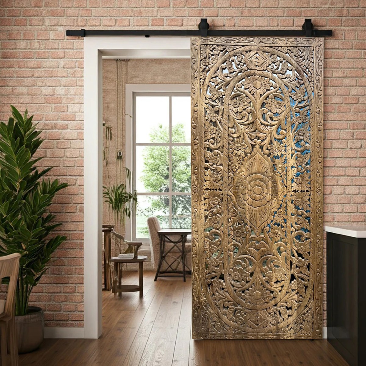 San Francisco Coastal Farmhouse Chic Remodel – Wellness Inspired Carved Wood Doors