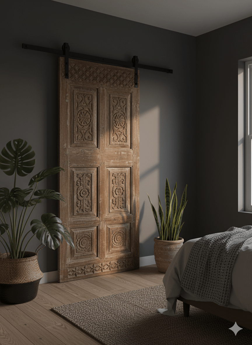 Before & After: Transforming Spaces with Antique Carved Doors