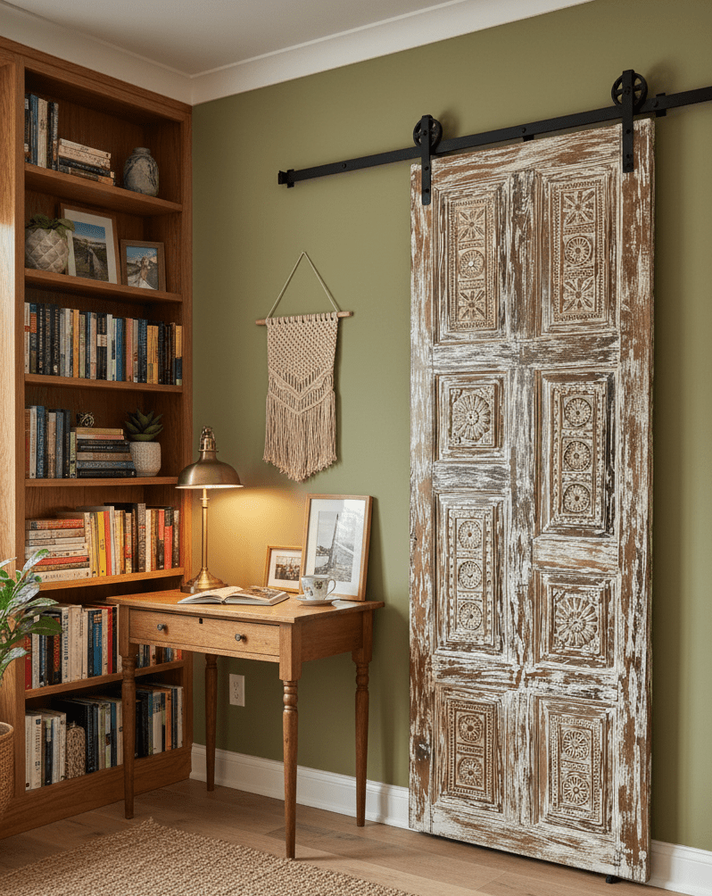 Organic Vintage Wood Doors & Sustainable Woods Mogul Interior