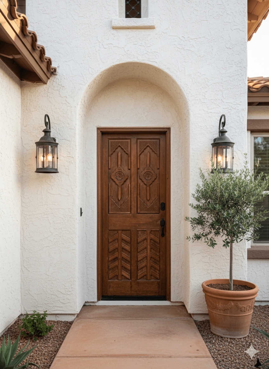 Moody Nantucket Home with Carved Doors