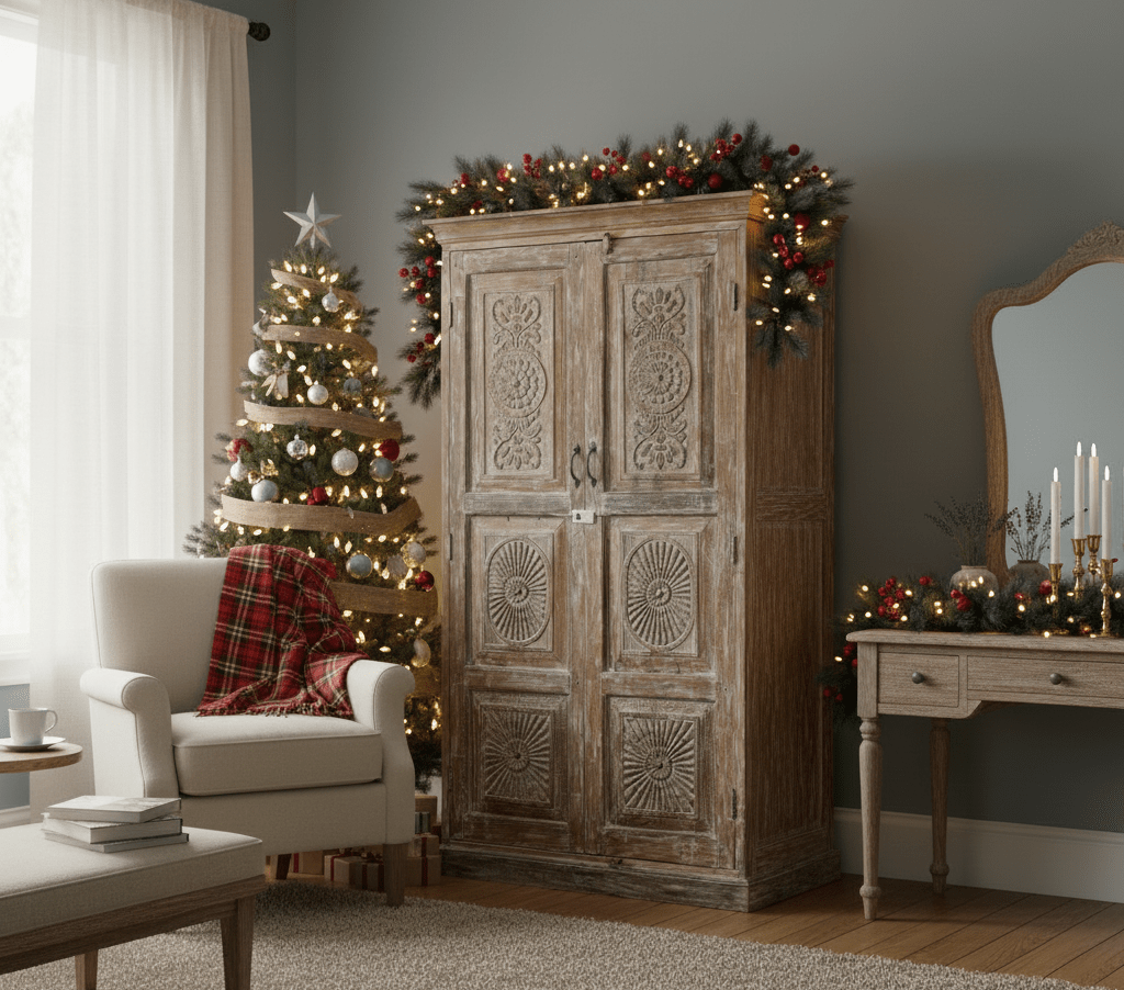 The Architectural Presence of Sculptural Antique Armoires