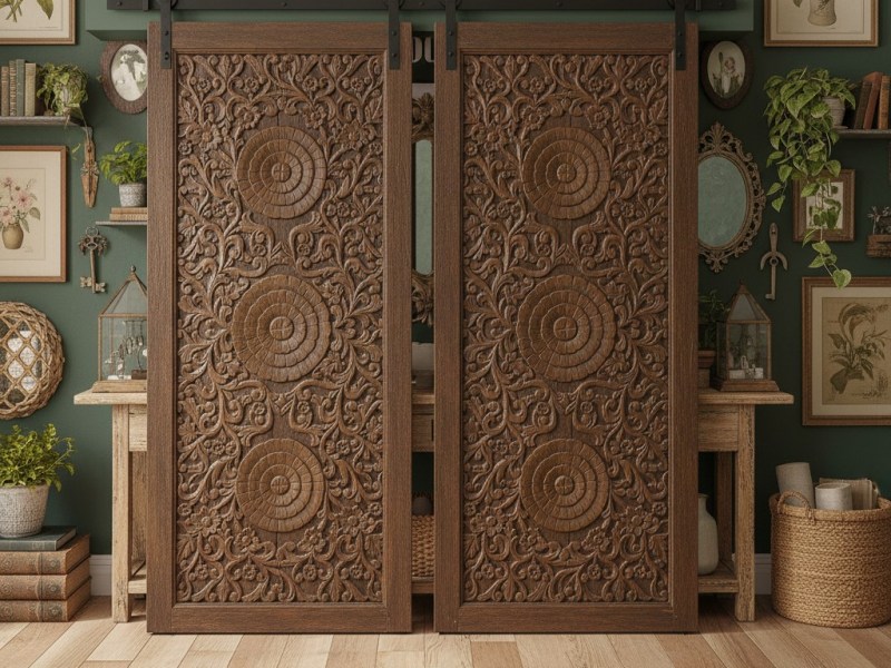 Where Southern Comfort Meets Artistry: Designing Around Carved Barn&nbsp;Doors