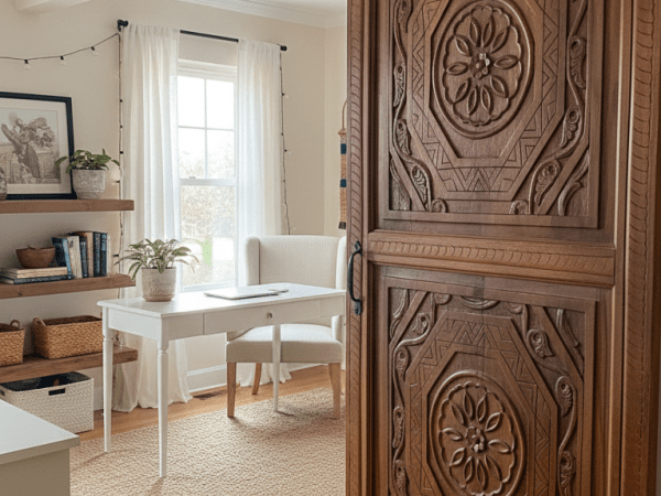 Resort-Style Interiors Enhanced with Hand-Carved Barn Doors – Luxe & Inviting&nbsp;Decor