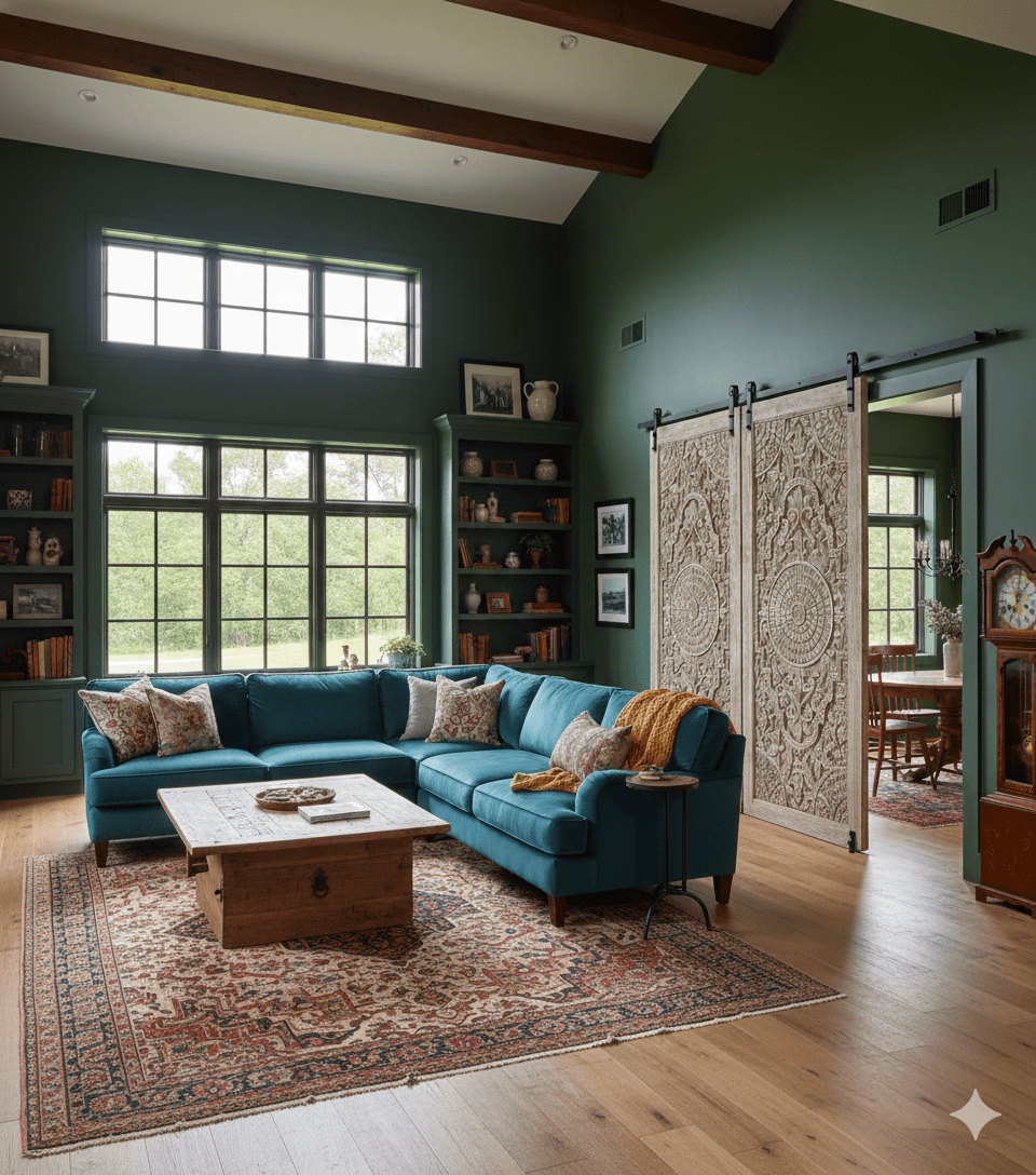 Farmhouse Country Style Sliding Barn Doors for Rustic Interiors