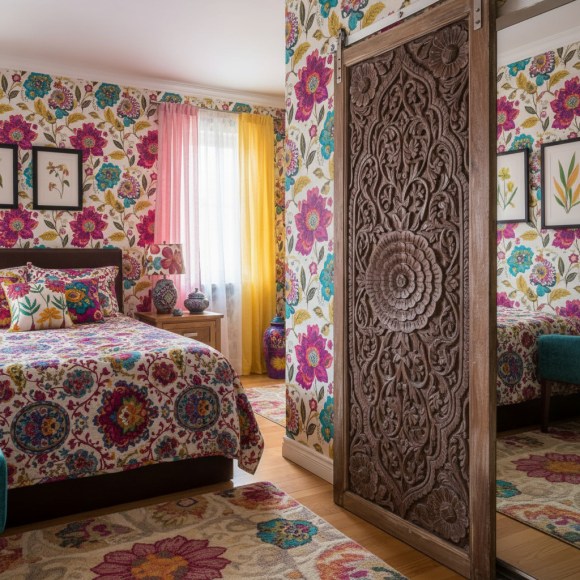 Inside the Eclectic, Culture-Layered Home Office Studio