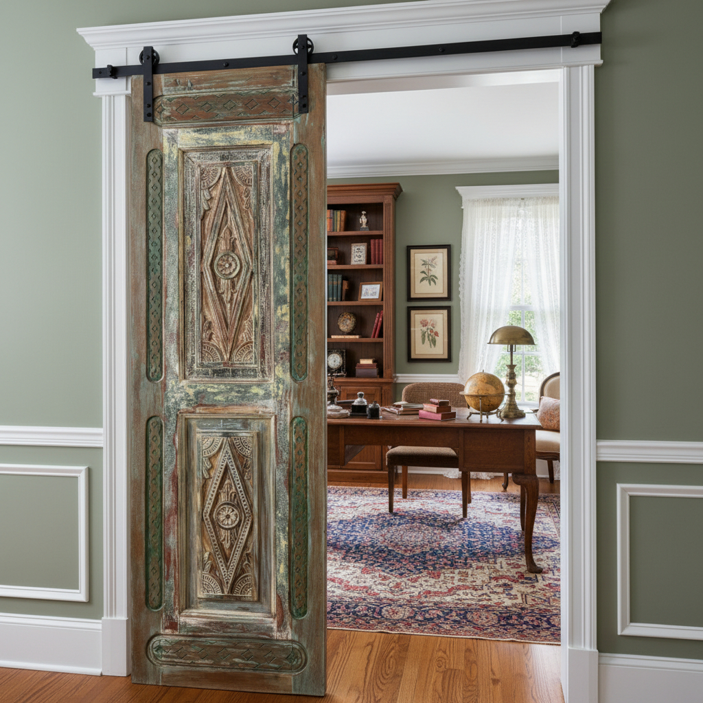 Vintage Carved Wood Doors : Rustic Eclectic Sophistication