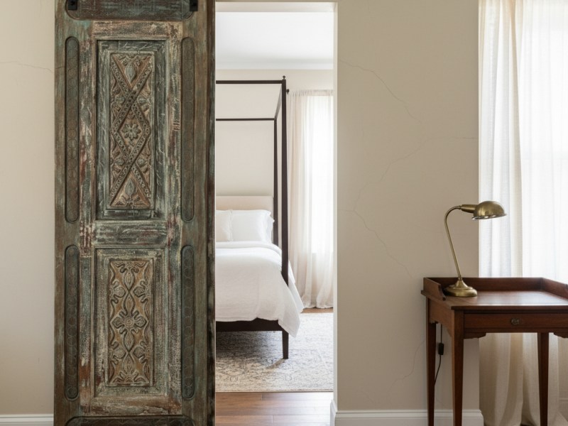 Eclectic Aesthetic with Colorful Carved&nbsp;doors