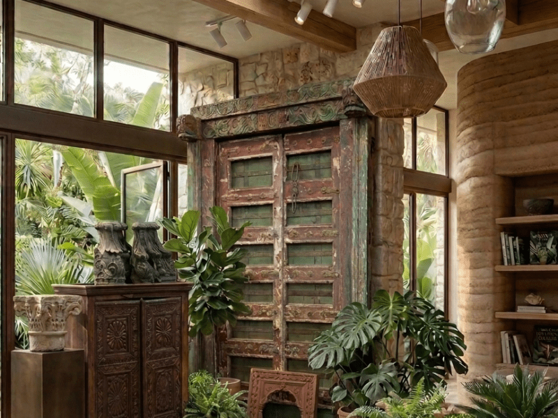 Where Art Meets Nature: The Beauty of Carved Wood Doors in Biophilic&nbsp;Design