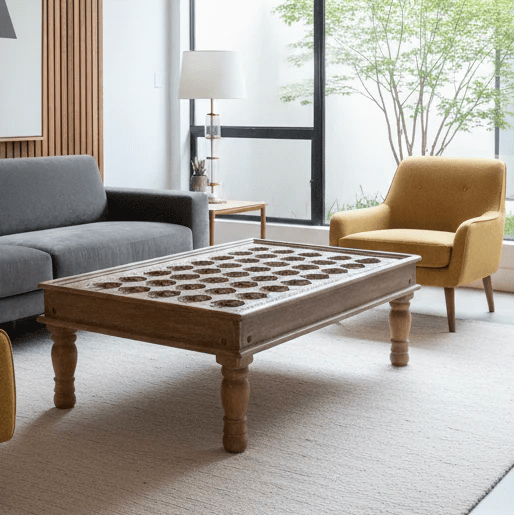 Accent Furniture, Hand Carved Coffee Tables
