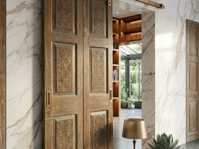 Why Eclectic Farmhouse Loves Handcrafted Carved&nbsp;Doors