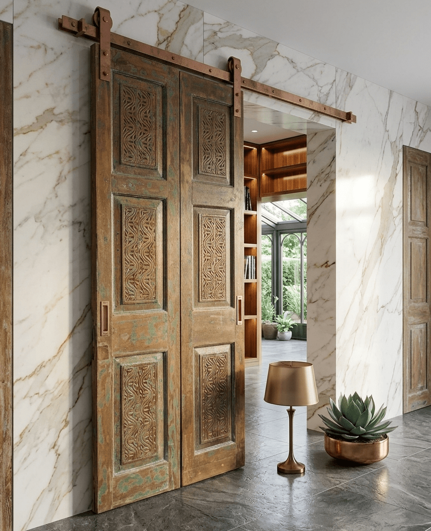 Why Eclectic Farmhouse Loves Handcrafted Carved Doors