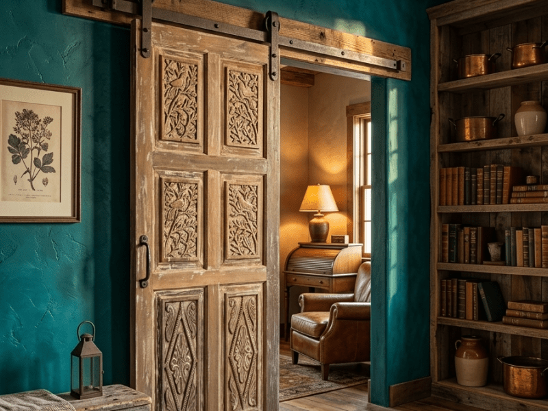 Antique Wooden Doors, Farmhouse Wall Décor, Rustic Statement&nbsp;Panel