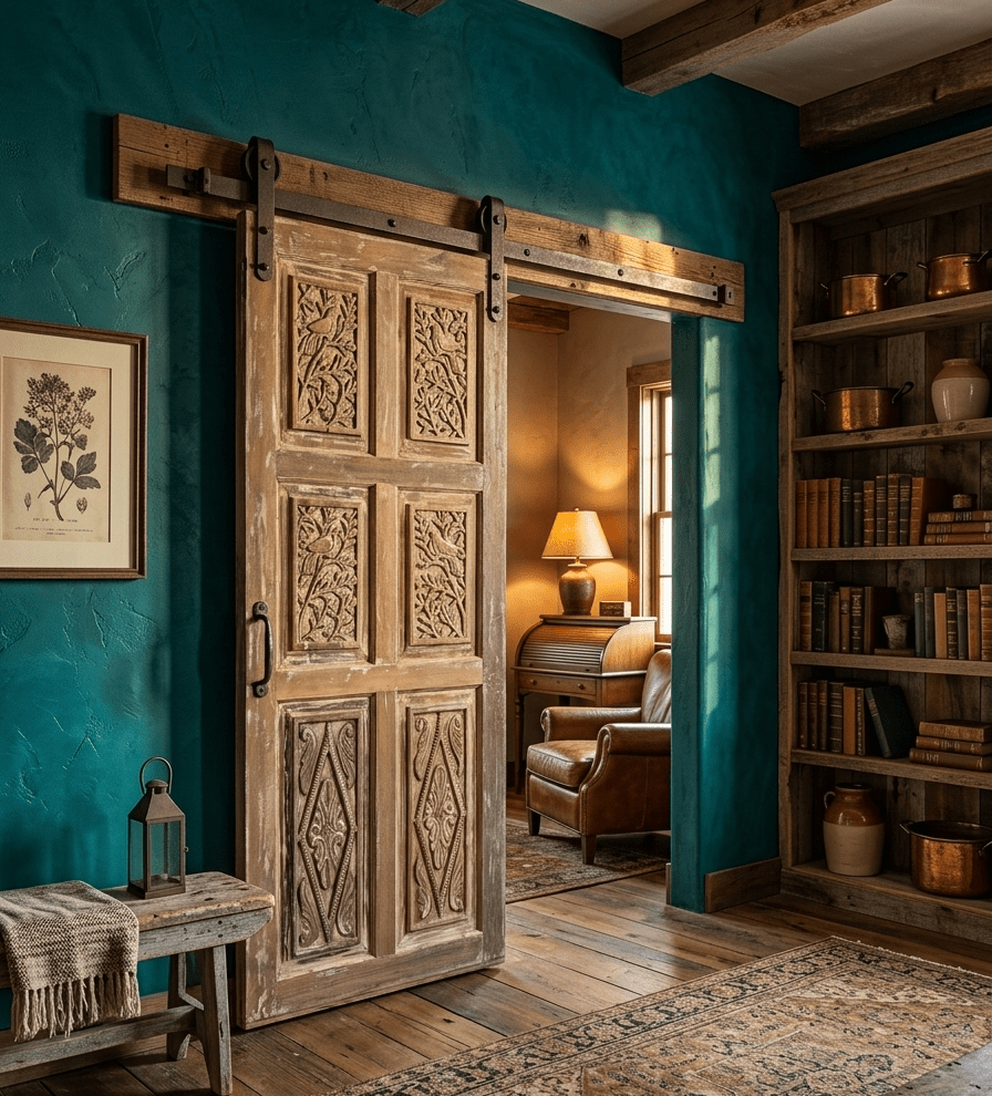 Antique Wooden Doors, Farmhouse Wall Décor, Rustic Statement Panel