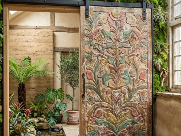 Living Room Makeover: Incorporating Vintage Armoires and Tree of Life Statement Wall&nbsp;Art
