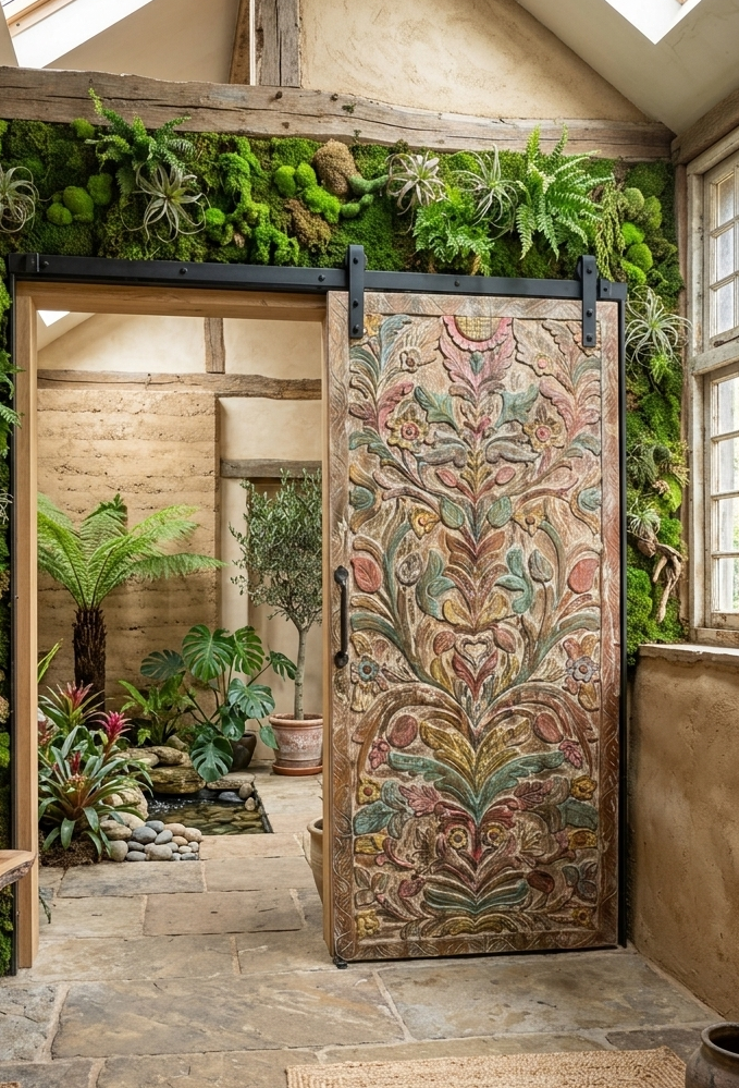Living Room Makeover: Incorporating Vintage Armoires and Tree of Life Statement Wall Art